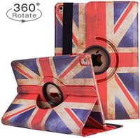 elecfan iPad 7 10.2'' Stand Case, 360 Degree Rotation Case Lightweight Slim Case PU Leather Cover Smart Screen Protection Cover for 2019 iPad 7th Generation 10.2 inch (UK,2017/2018 iPad 9.7'')