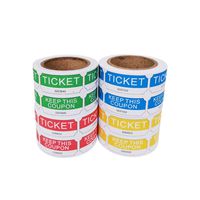L LIKED Raffle Tickets (4 Rolls of 250 Double Tickets) 1,000 Total 50/50 (Blue, Green, Red, Yellow) (1000 Assorted)
