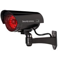 WALI Bullet Dummy Surveillance Security Camera with 30 Illuminating LED Light (B30-1), Black