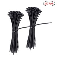 Cable Zip Ties Nylon Self Locking Wire Ties 4 inch 200 Pieces Black