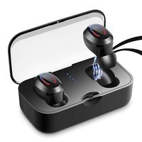 True Wireless Earbuds, Bluetooth 5.0 Headphones TWS in-Ear 3D Noise Canceling Earphones,Wireless Headphones with Portable Charging Case and Built-in Mic, IPX7 Waterproof Headset for Gym Running riding