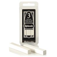 Quartet Alphacolor Round Soft Pastels, White, 3 Pastels per Pack (105W)