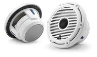 M6-770X-C-GwGw 7.7-inch (196 mm) Marine Coaxial Speakers, Gloss White Trim Ring, Gloss White Classic Grille