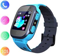 Jsbaby Kids smartwatch Phone Watches for Children with LBS Tracker sim Card Anti-Lost sos Call Boys and Girls Birthday Compatible Android iOS Touch Screen Voice Chat Remote Camera