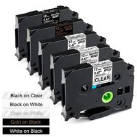 TZe Tape, Replace P Touch Label Maker Tape 12mm 0.47 Inch Laminated TZe-131 TZe-231 TZe-135 TZe-334 TZe-335 Label Tape Compatible with P Touch PT-D210 PT-H110 PT-D600 PT-1230PC PT-1280