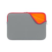 RAINYEAR 15 Inch Neoprene Laptop Sleeve Waterproof Protective Soft Slim Fit Padded Carrying Bag Cover Case Specially Compatible with 15.4 MacBook Pro Retina Touch Bar (Gray-Red)