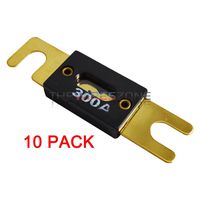 10 x Gold Plated 300 Amp 300A Car Audio ANL Fuse (10/Pack)
