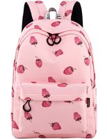 School Bookbags for Girls, Cute strawberry Backpack College Bags Daypack Travel Bag by Mygreen (Pink-Medium)