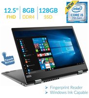 Lenovo Yoga 720 12.5'' 2-in-1 Touchscreen FHD IPS (1920 x 1080) Laptop PC, Intel Core i5-7200U, 8GB DDR4, 128GB SSD, USB Type-C, Bluetooth, Fingerprint Reader, Built for Windows Ink, Windows 10