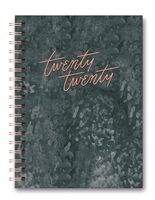 Orange Circle Studio 2020 Leatheresque Large Tabbed Spiral Agenda, Charcoal