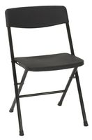 Cosco Resin Folding Chair with Molded Seat and Back, 4 Pack, Black