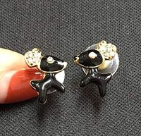 1set Golden Plated Deer Rhinestone Studs Earring Alloy Studs Earring Jewelry Gift Best Accessory Accessories Women Fashion Stylish Womens Cheap Novelty Girls