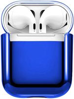 PHEZEN AirPods Case,Case for AirPods 2 & 1 Case Cover,Women Girls Plating Bling Gloosy Hard Shell Protective Hard Case Cover for AirPods 2 & 1 Earphone,Blue
