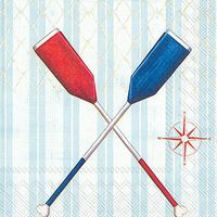 Celebrate the Home Nautical 3-Ply Paper Cocktail Napkins, Paddle, 20-Count