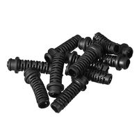 uxcell 10pcs 6mm Inner Dia PVC Strain Relief Cord Boot Protector Power Tool Hose Black