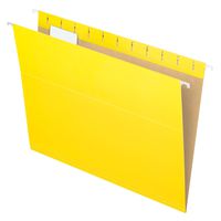 Pendaflex 81606EE Recycled Hanging Folders, Letter Size, Yellow, 1/5 Cut, 25/BX (81606)