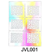 Voberry® 1PC Hollow Nail Art Stickers Decals Stamping DIY Decoration Tools (A)