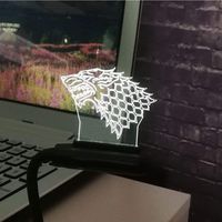 Mini USB Port Light White Color Flexible Reading lamp for Laptop Notebook Portable 3D Visual LED Night Light Game of Thrones A Song of Ice and Fire Sleep Lamp