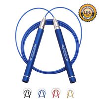 Goothdurs Speed Jump Rope Tangle-Free with Ball Bearing - Adjustable & Self-Locking Aluminum Skipping Ropes with Carrying Pouch Ideal for Crossfit Training, Boxing, and MMA Workouts