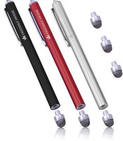The Friendly Swede Stylus Pen Replaceable Micro-Knit Mesh Tip - Capacitive Touchscreen Stylus, Tablet Styli with Lanyards, Screen Cleaning Cloth and Replacement Tips (3 Pack)