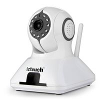 iZtouch IZSP-006 Black 1280x720P HD H.264 Wireless/Wired IP Camera with Two-Way Audio IR-Cut Filter Nithgt Vision Pan/Tilt Control QR Code Scan Phone remote monitoring supported