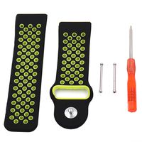 Eletespt for Garmin Vivoactive HR Strap Band, Replacement Accessory Soft Silicone Sport Bracelet Wristband for Garmin Vivoactive HR Smart Watch (Black Green)