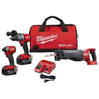 Milwaukee 2997-23 Fuel Combo Kit includes Drill Impact Reciprocating Sawzal