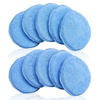 HMILYDYK 10 Pack Waxing Polish Wax Foam Sponge Vehicle Cleaning 5” Microfiber Applicator Cleaner