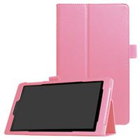 for Amazon Kindle Fire HD 10 Case 2017 Realease 7th Generation - Ultra Lightweight Magnetic Leather Stand Case Cover for Fire HD 10 Tablet (Pink)