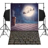 Wensltd Christmas Backdrops Tree Vinyl 3x5FT Fireplace Background Photography Studio (H)