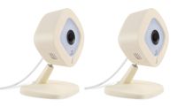Colorful Silicone Skins for Arlo Q Security Camera; Camouflage and Accessorize Your Arlo Q & Arlo Q Plus Camera in Your Favorite Colors - by Wasserstein (2 Pack, Beige)