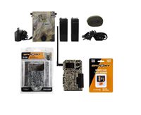 Spypoint Link Micro (AT&T) 4GB Camera with Spypoint Camo Security Lock Box, 6v/12v Battery Kit, and 16 GB SD Memory Card Bundle