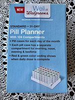 31 Day Pill Planner with 124 Compartments
