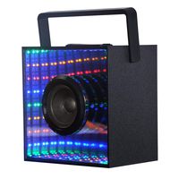 Bluetooth Computer Speaker,Wireless Speakers with Mirror and AUX Audio TF Card Slot Colorful LED Lights Dancing,Handheld Portable Stereo Bass Rechargeable Outdoor Sports Speaker