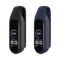 MiPhee 2-Pack Clip Hoder for Mi Band 4/3 Replacement Accessory, Black+Midnight Blue