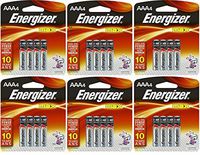 Energizer Max AAA Batteries, AAA4, 4-Count Packs - Total: 24 Batteries (6 X 4 Count Packs)