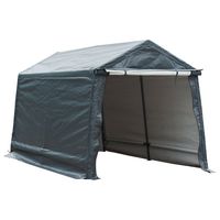 Abba Patio Storage Shelter 7 x 12- Feet Outdoor Carport Shed Heavy Duty Car Canopy, Grey