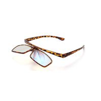 Liansan Flip Up Lens Anti Glare Blue Light PC Computer Reading Glasses for Men and Women Tortoiseshell +100