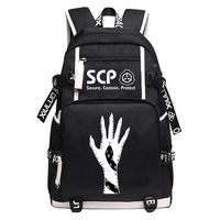 TPS SCP Foundation Women Back Pack Cartoon Bookbag Canvas School Bags Travel Bagpack USB Laptop Backpack (7)
