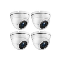 TMEZON 4 Pack OSD AHD/TVI/CVI/VBS 960H Camera HD 2.0MP 1080P 2.8-12mm Varifocal Zoom 36IR LEDs Hybrid 4-in-1 Surveillance Security Camera