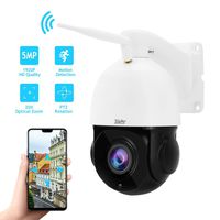 5MP PTZ WiFi Camera 20X Optical Zoom High Speed Outdoor IP Camera Built-in SD Card Slot IP66 Waterproof for Security Surveillance