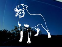 AmiArt Rottweiler Decal Vinyl Rottie Dog Decal for Car Truck Window Bumper Laptop Sticker 6 x 6.4 inches
