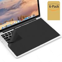 SZFIXEZ Microfiber Cleaning Cloth Large Size for Camera Lens Desktop Laptop Monitor Tablet TV Screen Wiping Microfiber Cloths in Black with Glasses Cloth (13 Inches Pack of 6)