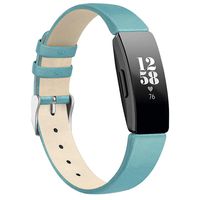findway Compatible with Inspire HR Bands/Inspire Band, Inspire Replacement Accessories Classic Leather Bracelet for Women Men Sport Wristbands Breathable Strap for Inspire HR Fitness Tracker