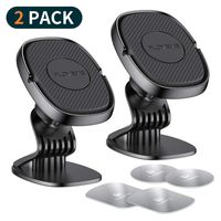 Cell Phone Holder for Car Magnetic 2 PACK FLOVEME Magnetic Phone Car Mount Hands Free Phone Mount for Car Dashboard Car Phone Holder for iPhone 11 Pro Max XR XS Max X 8 7 Plus Samsung Galaxy S10 S9 S8