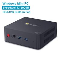 Beelink L55 Mini PC Windows 10, Mini Desktop Computer Full 4K HD Intel Broadwell i3-5005U Processor, 8GB+512G, HDMI, Dual 2.4G+5.8G WiFi, 1000Mbps LAN, BT 4.0, Smart Mini PC