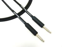 Conquest Sound W 3BK 3-Feet Hi-Definition Instrument/Guitar Cable with Neutrik Plugs, Black Heat Shrink