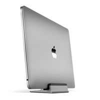 UPPERCASE KRADL Small Profile Space Saving Aluminum Vertical Stand for MacBook Pro 13" or 15" (2016 2017 2018 2019 Releases) (Space Gray/Black)