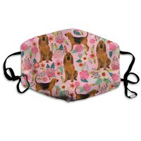 Pink Bloodhound Dust Mask,Washable and Reusable Cleaning Gardening Outdoor Activities Warm Windproof Mask