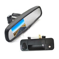 Vardsafe VS435R Tailgate Handle Backup Camera & Replacement Rear View Mirror Monitor for Toyota Tundra (2007-2013)